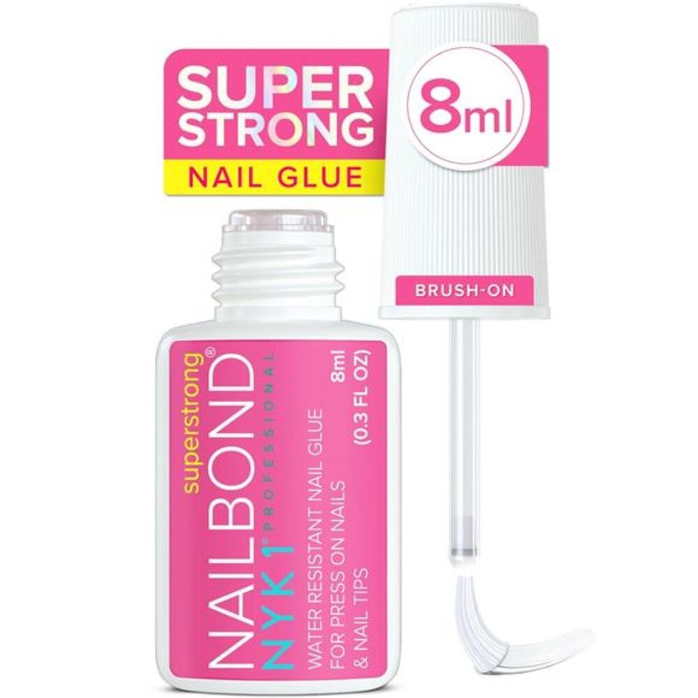 Super Strong Nail Glue for Press On Nails, Nail Tips & Acrylic Nails (8ml) NYK1